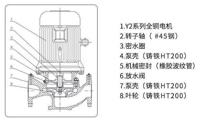 GW无堵塞管道排污泵结构图